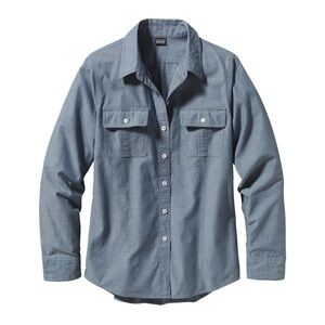 Women’s Blue Button-Up Shirt